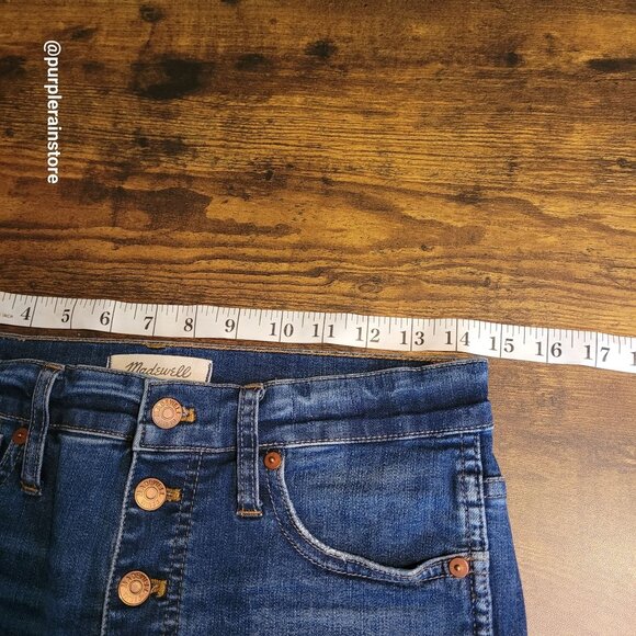 Madewell Jeans Size 29 Skinny 10" High Rise Tummy Control Rosecliff Wash H6319 - Picture 7 of 11